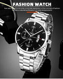 Fashion Men Watch Luxury Calendar Quartz Wrist Watch Business Watches Man Clock Male Bracelet Wristwatch